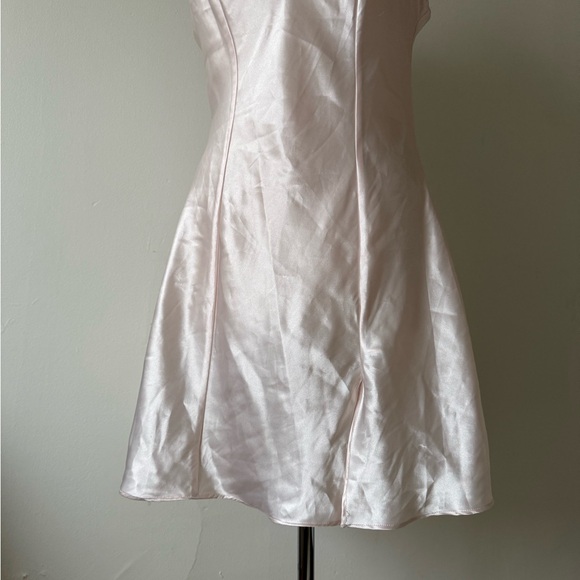 Vintage Versailles Blush Satin Slip Dress • Y2K Mini/Nightie - Picture 3 of 6